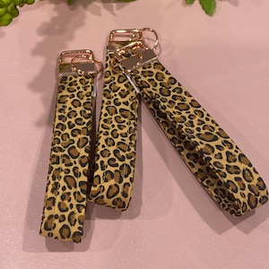 Animal Print Wristlet Keychain Key FOB