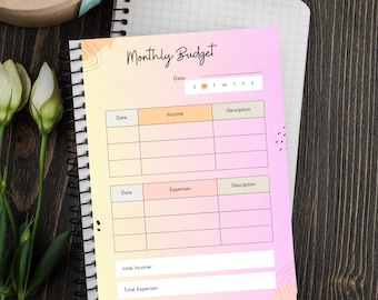 Budgetplaner, Planer, Happy Planner, Haushaltsplaner, Budget für Anfänger, Low Income Budget, Monatliche Budgetierung, Budget Tracker