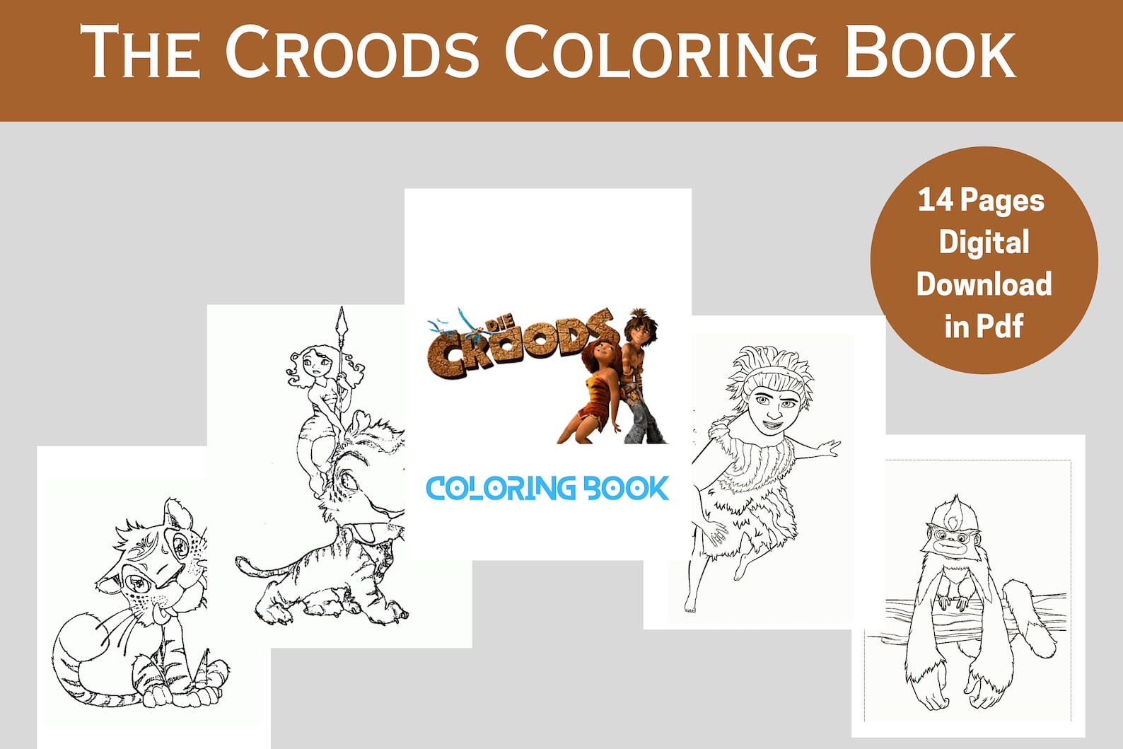 The Croods Anime Coloring Bookcoloring Pagesanime Coloring - Etsy