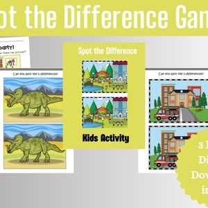 Spot the difference, road trip activity, printable game,children activities,children games,kids game,kids activities