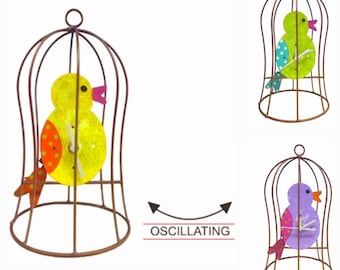 Bird in Cage Pendulum Table / Hanging Clock