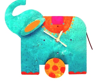 Elephant Pendulum Wall Clock
