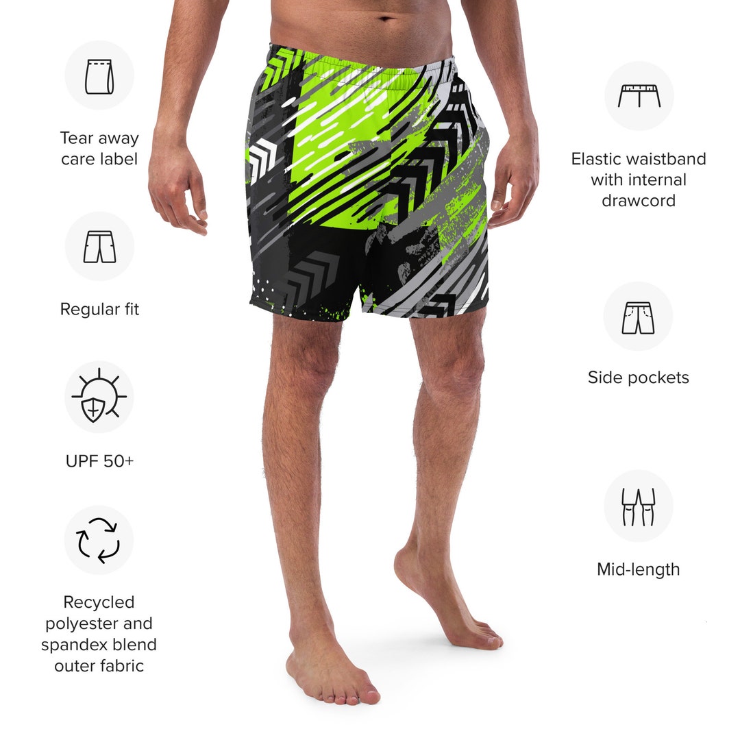 Men's Neon Swim Trunks Etsy