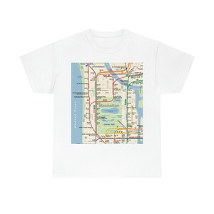 Manhattan Zug Karte T-Shirt