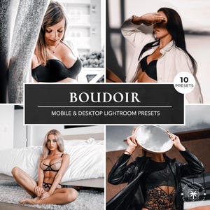 10 Stunning Boudoir Lightroom Presets for Mobile & Desktop | Lingerie and Dark Filters | Essentials for Weddings and Indoor Photography
