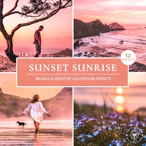 Sunset Sunrise Lightroom Presets Warm Light Sunset Preset Warm Summer Aesthetic Preset Beach Sunset Beach Presets Influencer Photo Filters