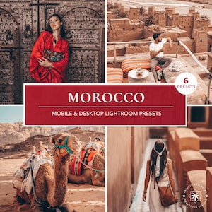 6 Aesthetic Morocco Lightroom Presets | Perfect for Travel, Outdoor and Concert Photos | Mobile & Desktop Filters