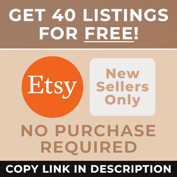 NO NEED to PURCHASE Etsy Free Listings 40 Free Etsy Listings List 40 Product free 40 Listing Credit Get Free Listing Link To Open Etsy Store