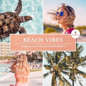Beach Vibes Lightroom Presets Mobile Summer Presets Travel Blogger Presets Beach Aesthetic Preset Instagram Filters Summer Presets Desktop