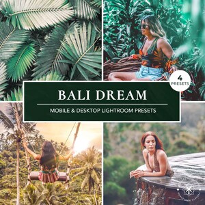 Bali Dream Lightroom Presets Influencer Presets Bali Summer Presets Travel Presets Mobile Presets Green Photo Filter Travel Presets Bali Bay