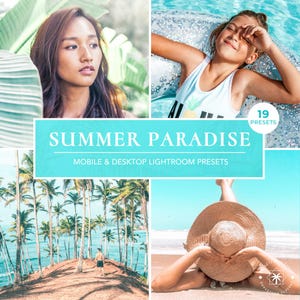 Summer Paradise Lightroom Presets Travel Preset Summer Presets Influencer Presets Aesthetic Preset Vibrant Preset Beach Vacation Presets