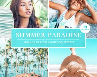 Summer Paradise Lightroom Presets Travel Preset Summer Presets Influencer Presets Aesthetic Preset Vibrant Preset Beach Vacation Presets