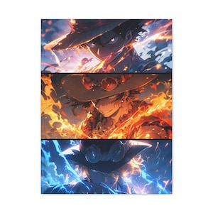 One Piece Anime Poster Inspiré Fan Art Print mettant en vedette Luffy, Ace, Sabo, frères pirates, 5x7, 12x18, 16x24, 20x30, 24x36