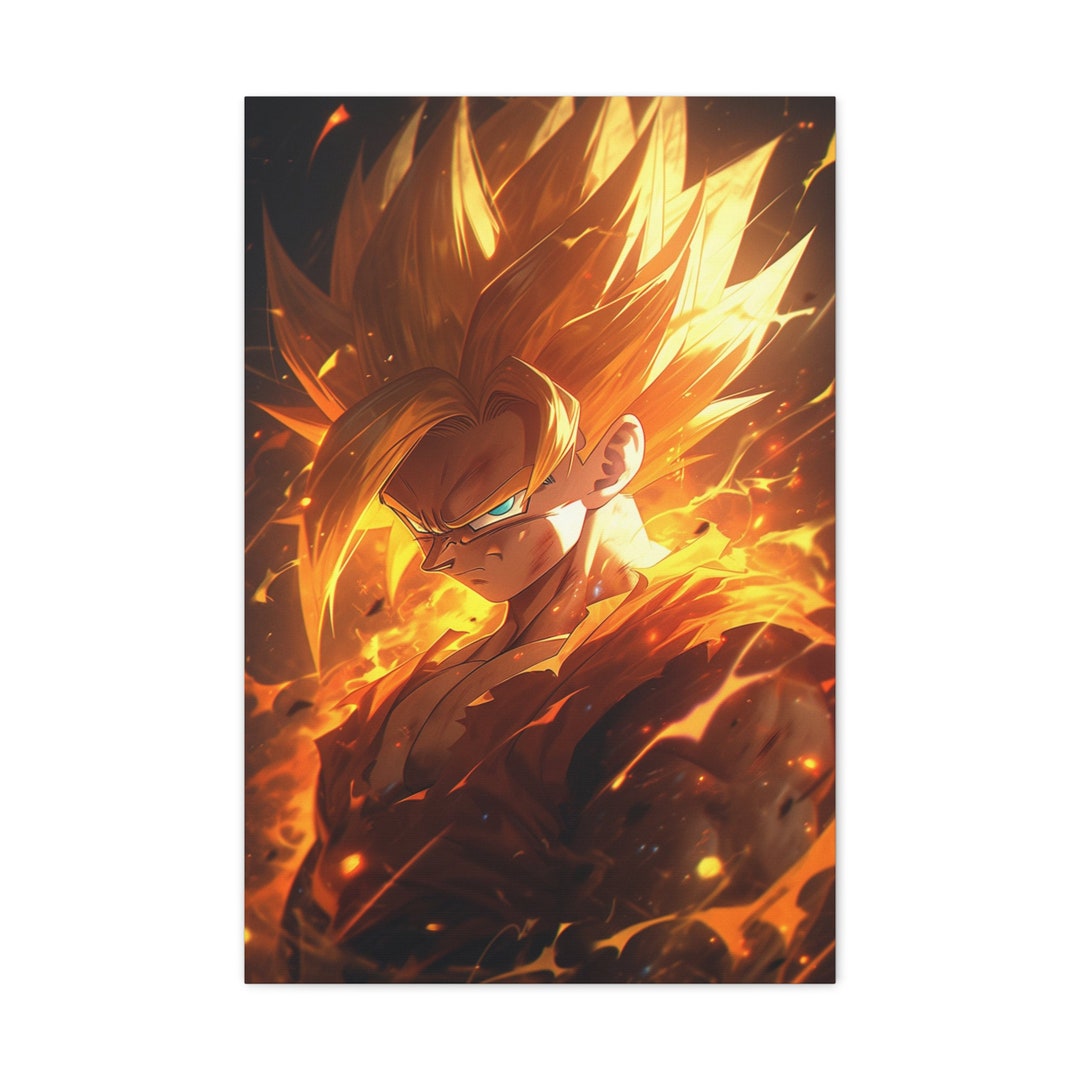 Goku Super Saiyan Dragonball Z Inspired Fan Art Anime Poster, Available ...