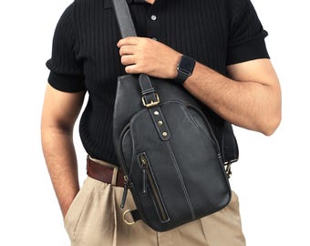 Echtleder Umhängetasche - Kleine Reisetasche, Ultraweiche Leder Umhängetasche, Handgefertigte Umhängetasche aus Leder