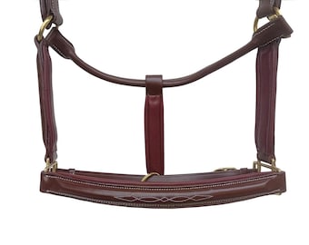 Figure 8 Leather Horse Bridle Full Size, Chestnut Horse Bridle, Durable Riding Bridle, Equestrian Tack