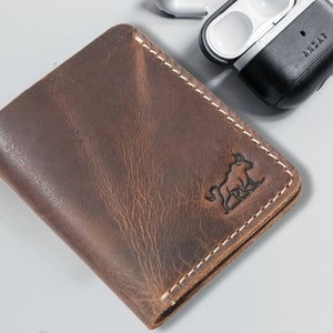 Hunter Cartera pequeña minimalista Tan Skin Elegancia optimizada para hombres y mujeres