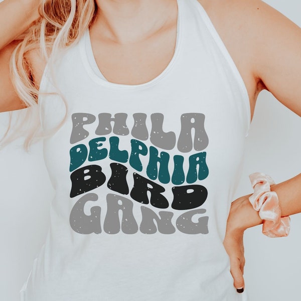 eagles tank top, philadelphia football tank, philly bird gang, go birds tank top, philadelphia sunday funday, women philly football tank