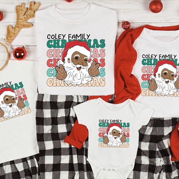 African American Christmas Pajamas Etsy
