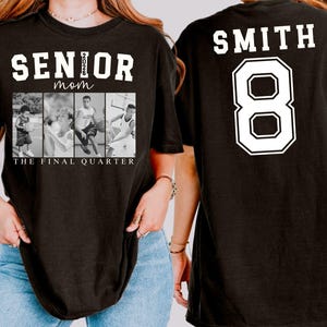custom senior basketball mama shirt, custom photo mom tee, senior night mom shirt, school team mom gift for basketball mom, personalized tee