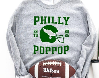 eagles poppop, eagles gift for grandpa, philly grandpa sweatshirt, eagles christmas gift for grandpop, custom eagles sweatshirt, eagles fan