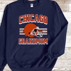 chi town bears grandmom shirt, chicago football grandma gift, vintage chicago football women sweatshirt, custom chicago bears shirt for mom