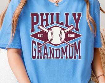 philadelphia grandmom, philadelphia Retro Baseball nana gift T-Shirt gift for grandma, philly grandma shirt custom philly baseball tee