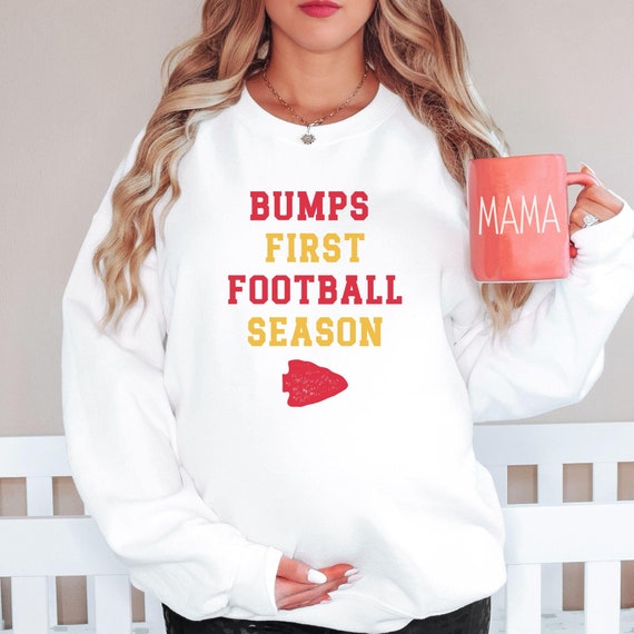 Bumps First Football Season Bumps First Chiefs Season Chiefs Maternity Tshirt Kansas City Football Pregnancy Sweatshirt Future KC Baby Etsy