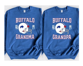 buffalo grandmom, custom bills grandparent sweatshirt, personalized grandpa bills gift, buffalo fball pregnancy announcement, bills grandma