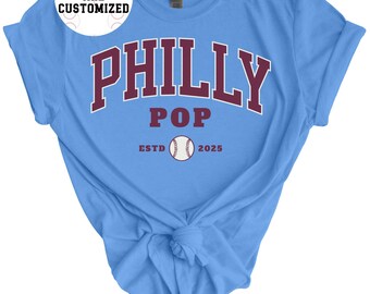 philadelphia poppop, philadelphia Retro Baseball pop gift T-Shirt gift for grandpa, philly grandpa shirt custom philly baseball tee