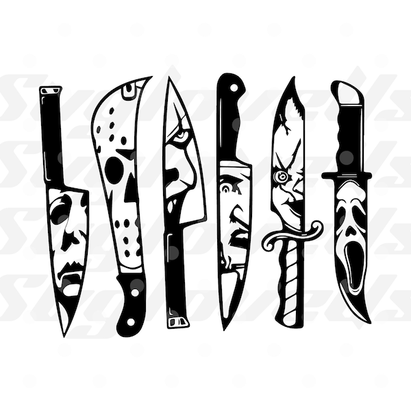 Horror Movie Knife Svg, Halloween Svg, Horror Friends  Knife Svg, Horror Movie Characters Svg, Horror Knife Svg, Spooky Vibes Svg