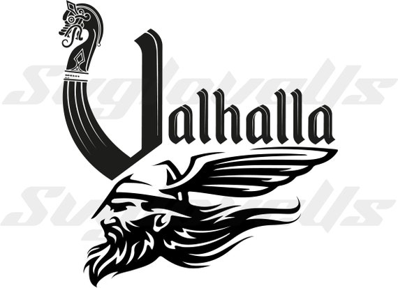 Valhalla Svg, Valhalla Odin Viking Svg, Viking Headdesign