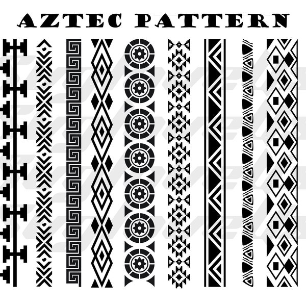 Aztec Pattern Svg, Design for Cricut, Instant Download, American Southwest Indian Tribal Pattern Svg, Ai, Png, Jpg,Dxf, Eps, Pdf