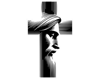 Jesus Svg, Cross Svg File, Jesus Design for Cricut, Instant Download, Svg,  Design For Family, Svg Files For Cricut, Gift for Christian