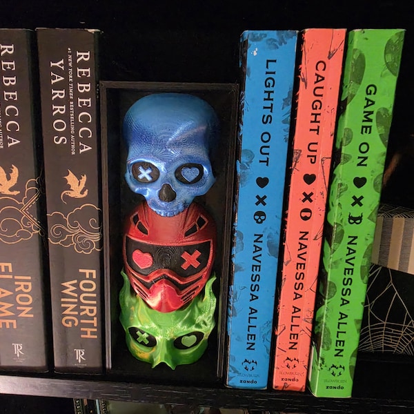 Into The Darkness Inspired Book Nook | Dark Romance Bookshelf Insert | Lights Out, Caught Up, Game On