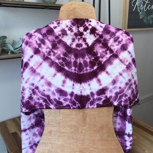 Hand Tie Dyed Rayon Scarf - Eggplant