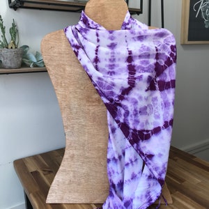 Hand Dyed Rayon Scarf - Purple