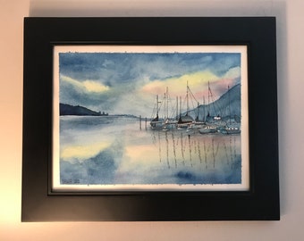 Day of Rest - Framed Original Watercolor Painting