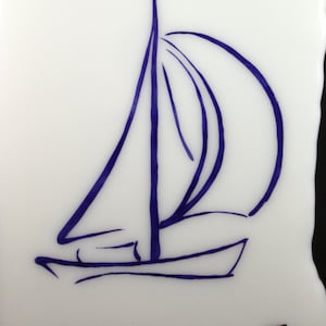 Regatta- Unique Fused Glass Artwork