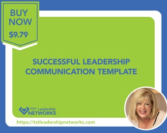 Leadership Communication Workbook | Communication Worksheet for Professional Development | Conversation Template for Personal Development