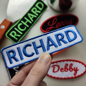 Custom Embroidered Name Patch: Iron-On Work Shirt Badge