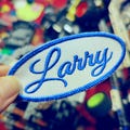 Custom Vintage Style Name Patch Oval, Mechanic Garage Uniform Name Tag Embroidered Iron On, Bowling Retro Work Shirt Name Badge Personalized product logo