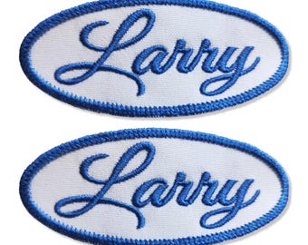 Custom Vintage Style Name Patch: Embroidered Classic Uniform Work Shirt Badge