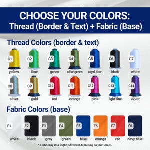 Custom Name Patch All Size Iron On Embroidered - Personalized Text No Minimum Labels imagen 3