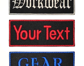 Custom Embroidered Name Patch, Iron-On, Sew-On, Hook & Loop