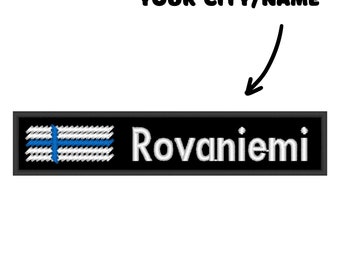 Personalized Finnish Flag Patch: Embroidered Suomi Souvenir - Kangasmerkit Suomessa
