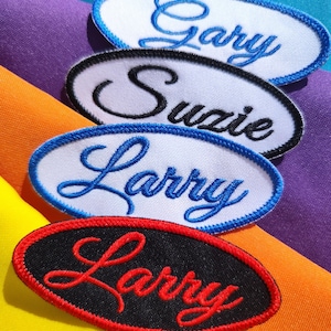 toppa ovale nome personalizzata – meccanico garage bowling rockabilly – patch retrò