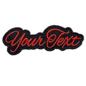 Custom Cursive Name Letter Patch: Embroidered Iron-On Fabric Felt Label