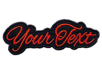 Custom Cursive Name Letter Patch: Embroidered Iron-On Fabric Felt Label