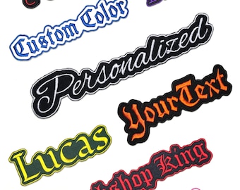 Personalized Embroidered Patch 9-35 cm Size: Custom Iron-On Badge Irregular Shape Cut Around